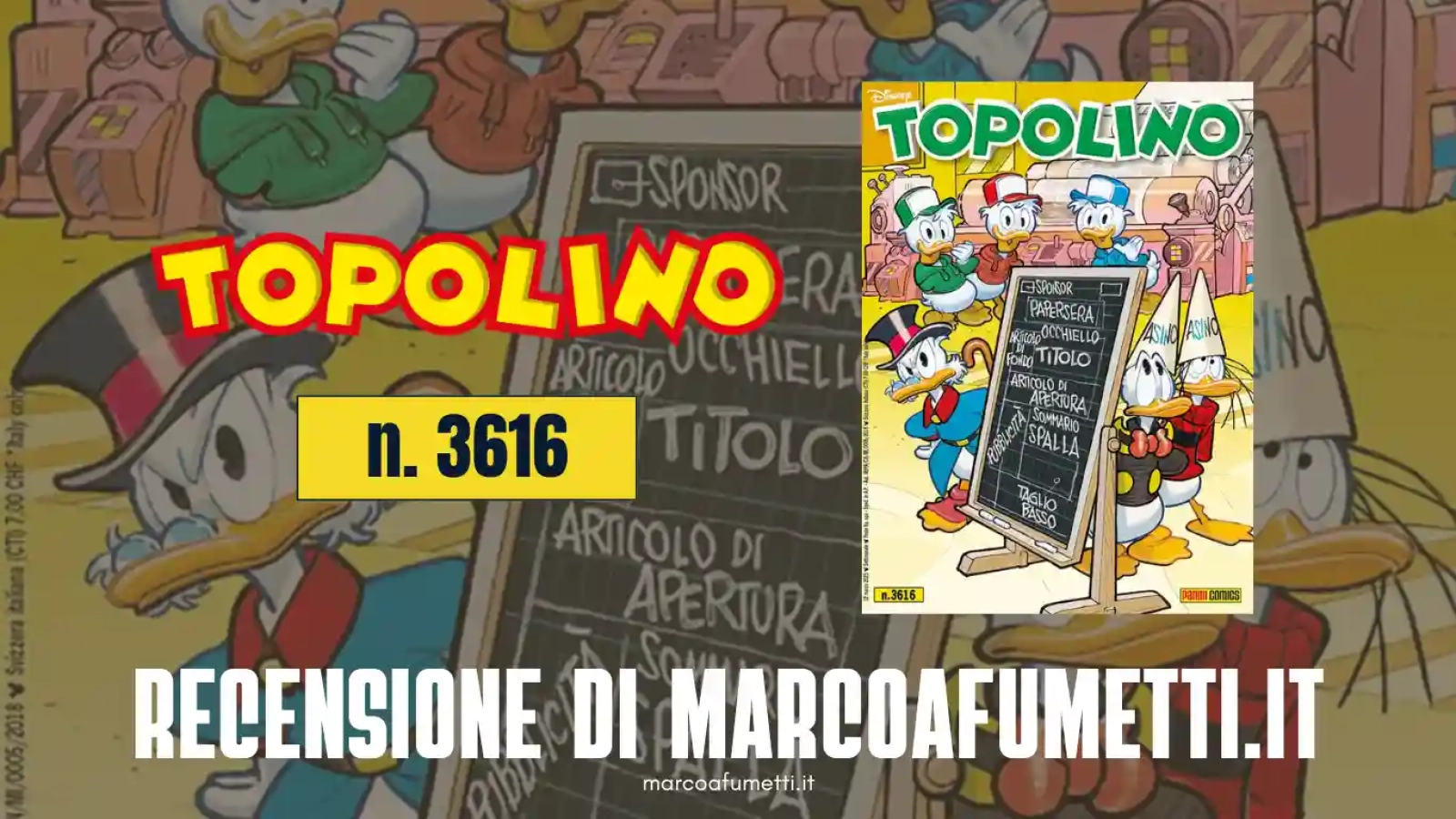 Topolino 3616 recensione marcoafumetti cover