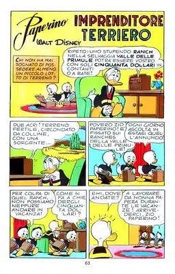 Paperino Imprenditore Terriero tavola