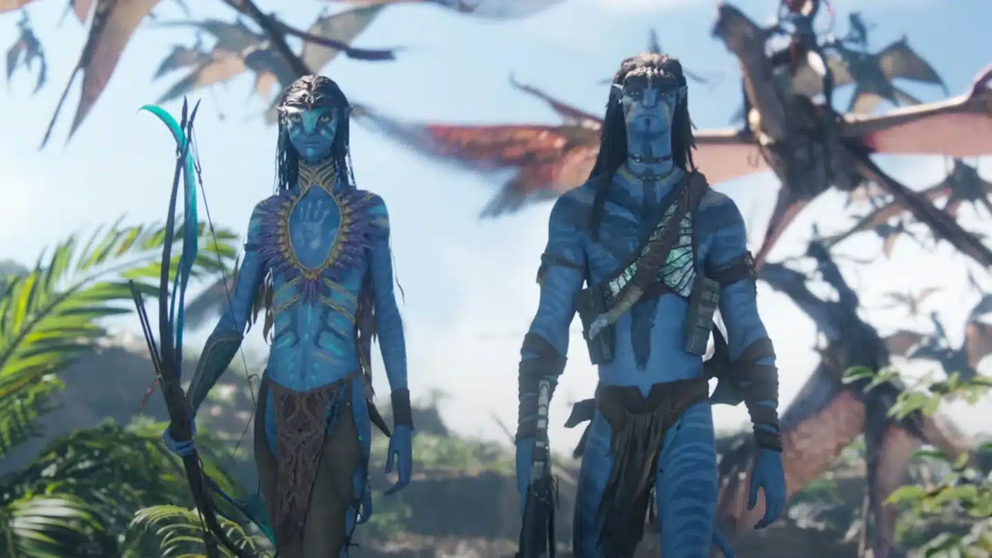 Jake e Neytiri in Avatar: Fuoco e Cenere