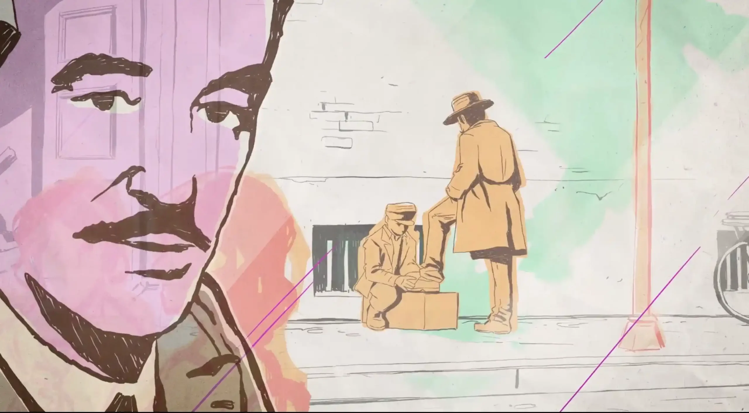 Scena d'animazione in Vittorio De Sica - la vita in scena
